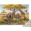 XiaopangXY African Safari Jigsaw Puzzle 1000Pc Recycled Paper Wildlife Kingdom Puzzles per Adulti Divertente e Stimolante Family Game Holiday Blessings Gift per Uomini 70x50cm/1000pcs