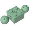 XYEIUGO GDS-977 Mattoncino di Cerniera Tecnica Mattoncino Speciale 2x2 con Sfere da 10.2mm con Fori e Foro di Assale 17114 57908 50 Pezzi compatibile con Lego Colore Vert sable