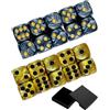 DAFNE Dadi multifaccia da 20 pezzi, formato D6, dadi in acrilico da 16 mm, set di dadi, set di dadi per giochi da tavolo D&D RPG (Perla nera e perla oro)