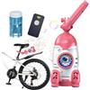 Generico Macchina per Bolle di Sapone - Giocattolo elettrico da esterno con,Macchina per bolle da Esterno,Per feste di compleanno, matrimoni, eventi, ragazzi, ragazze, bici