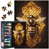 TISHIRON Bee Puzzle da 1000 pezzi per adulti, opere d'arte con api e nido d'ape, opere d'arte con insetti, puzzle impossibili difficili e impegnativi, 50 x 70 cm