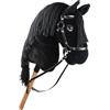 Hobby Horse Land Black Star Hobby Horse A3 - Cavallo, bastone, nero realistico, giocattolo equestre per bambini