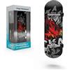 BIGH Fingerboard Professionale in Legno di Acero Naturale - Skateboard per Dita - Finger Skate Piccolo - Colore: Fire
