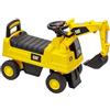 Baroni Toys Escavatore Cavalcabile per Bambini 1-3 Anni, con Licenza CATERPILLAR, Ruspa con Clacson Sonoro, Braccio da Scavo Girevole e Vano Portaoggetti, Dispositivo Antiribaltamento,30x78x54 cm