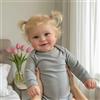 BNNPUU Bambole Reborn Femmina 18 Pollici Realistica, Capelli Biondi Lunghi, Corpo in Silicone Vinile Reborn Baby Doll Bambola Neonato Ragazza