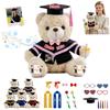 DRAJOIN Orsacchiotto Di Laurea Personalizzato Con Foto E Testo Per La Laurea E Il Compleanno, Personalizzato Graduation Bear Asilo Scuole Superiori E Università