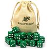 Waldfelsen Dadi da gioco in acrilico, 20 pezzi, verde, cubi da 16 mm