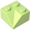 XYEIUGO 3046 Mattone Inclinato Tegola del Tetto Concava 2x2 45° 50 Pezzi GDS-721 compatibile con Lego Mattoncini da Costruzione Colore Verde giallastro
