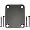 Musiclily Pro Piastra Attacco Manico in Acciaio con 4 Viti per Chitarra Elettrica Stratocaster Telecaster o Basso, Nero