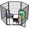 FXW Homeplus Unleashed - Box per cani da interno, gioco senza stress e sicuro, resistente, 81,9 cm, 6 pannelli a 6 fili, per cani di piccola e media taglia, nero, brevettato