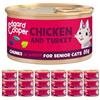 Edgard & Cooper Edgard Cooper cibo umido per gatti anziani 18 x 85g, Pollo-Tacchino, in salsa, con ingredienti naturali, senza cereali né zuccheri aggiunti, per gatti attivi o sterilizzati