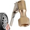 Generic Mandrino ad aria bloccante, ugello d'aria in rame resistente, 1/4 - strumenti per compressore d'aria staccabile, mandrino di gonfiaggio pneumatici auto, ugello per gonfiaggio pneumatici manometro