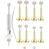 ADRAMATA Moissanite Piercing Helix Labret Trago Orecchini Moissanite Donna Uomo Ipoallergenico Orecchio Medusa Cartilagine Piercing Naso 16G/18G/20G
