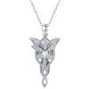 StoryMidir Signore degli anelli collana in argento 925 Arwens stella serale gioielli collana hobbit signore degli anelli regali per donne donne, m, Argento sterling, Nessuna pietra preziosa