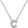 Beloved ❤️Collana Girocoll Donna con lettera iniziale alfabeto, acciaio inossidabile e cristalli regalo natale, san Valentino (C)