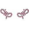 Swarovski Orecchini a lobo Lifelong Bow, Fiocco, Rosa, Placcato rodio