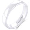 Homxi Fedine con Incisione Uomo Donna Ceramica, Rotondo Lucido 4MM, Fedine Uomo Bianco Taglia 27(67mm)