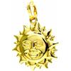 PEGASO GIOIELLI Ciondolo da Donna Ragazza Bambina in Oro Giallo 18kt (750) Pendente Sole Lucido Sorridente Doppio Lato