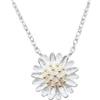 bySantana Collana Fiore Margherita Ciondolo Argento Sterling 925, Donna Stile Boho