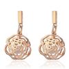 pengjin Orecchini pendenti in argento e oro rosa per donne e ragazze, con zirconi cubici, leggeri e Metallo, colore: Colore oro rosa., cod. EH05329