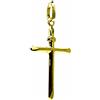 PEGASO GIOIELLI - Ciondolo in Oro Giallo 18kt (750) Pendente Croce Crocetta Semplice Battesimo Bambini