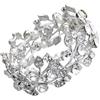 JEWEDECO Bracciale Elastico da Donna Perline di Cristallo e Ciondolo Gioiello Decorativo Elegante per Spose e Occasioni Speciali Accessorio Femminile Resistente e Raffinato
