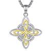 EUDORA Harmony Ball Nudo de Bruja Plata Collana in Argento Sterling Placcato oro Originale 925 con Nodo Delle Streghe per Donne, Nudo de Brujas Amuleto de Proteccion Ciondolo Amuleto Gioielli, 20