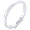 Homxi Anello Uomo Donna con Nome Ceramica, Rotondo Lucido 2MM, Anello di Fidanzamento Bianco Uomo Misura 7(47mm)