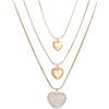 pengjin Collana lunga da donna con ciondolo a forma di osso di serpente in cristallo multistrato e Lega, colore: Oro rosa, cod. PJ-X407-XL09018-RG