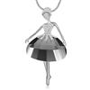 pengjin Collana a Catena Lunga per Donna Collana a Ciondolo di Cristallo Moda per Ragazze Collana di Brillanti Strass…