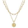 M MOOHAM Dainty Layered Initial Necklaces for Women Trendy - Teen Girl Gifts for Women Cute Letter Initial L Necklace Choker Necklace Gold Layered Necklaces for Women Girls