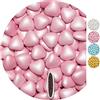 EinsSein 0,5kg Confetti di Cuore al cioccolato mezzo rosa perla cuoricini matrimonio confettata confetto battesimo comunione cresima nascita confettis alla laurea decorazioni bimba bomboniere confetto