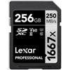 Lexar SDXC Professional Tipo Argento - 1667x 250MB/s V60 II 256 GB"