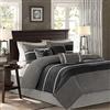 Madison Park MP10 - 425 Palmer Comforter Set, Nero/Grigio, California King