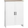 HOMCOM Mobile da cucina a buffet Mobile da cucina a buffet con armadio a due ante e ripiani regolabili, per sala da pranzo e soggiorno, 60 x 30 x 90 cm, bianco