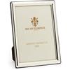 SEC OF FLORENCE 7370 /15x20 Cornice Portafoto in Argento Massiccio 925 con Retro in Legno Mogano
