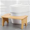 Behogan Sgabello da toilette in legno di bambù, sgabello da toilette per adulti e bambini, vaso accovacciato con capacità di carico di 300 kg, pedana per migliorare le selle per la famiglia