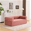 Wetsfgdg Divano 2 Posti,Divano Angolare/Modulare,4 in 1, Spedito Compresso, Divano Letto Salvaspazio Senza Montaggio per Monolocale, Ufficio, Camera Ospiti-Rosa(220cm)