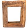 CREEDWOOD Specchio da Parete Base A | 40x32cm, Legno Massiccio | Naturale, da Ingresso e Bagno Rettangolare