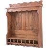 DESIGN DELIGHTS MENSOLA a Muro Cottage | Legno di Mogano, 76 cm, 3 Ganci, Scomparti | mensola da Cucina, mensola sospesa in Legno, Mobile a Parete