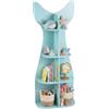 COSTWAY Libreria Montessoriana per Bambini in Legno, Scaffale Portagiochi con 8 Scomparti, Organizer per Giocattoli e Libri, Forma di Corda di Pesce, per Cameretta e Asilo, 48 x 20,5 x 120,5 cm
