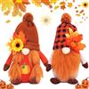 MaibaoteMbt Gnomo Autunnale Decorazioni, 2 Pezzi Bambole Gnomi Autunnali, Decorazione Elfo di Peluche Gnomi, Senza Volto Ornamenti per Autunnale, Peluche Gnomo Ornamenti, Autunno Harvest Decor (M1)