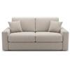 POLTRONE ITALIA Divano Letto 3 posti Trasformabile Materasso matrimoniale 140x195 H17 cm 2 Cuscini Sfoderabile antimacchia Beige Made in Italy