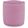 Deshome Pouf da esterno e interno - Pouf poggiapiedi tondo Ø 50 cm da giardino idrorepellente sfoderabile, Puff design moderno per divano soggiorno camera da letto Light Pouf Malva