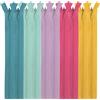 MARARDI [Pack 10 Cerniere Invisibili [Multicolore] Nylon [22 cm] Chiusure Lampo per Cucito e Artigianato per Stoffa Vestiti Borse per Cucire a Macchina Tessuto di Cotone con Chiusura in Metallo