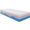 Baldiflex Emporio Materasso Una Piazza e Mezza Melodia Altezza 23 cm, con rivestimento sfoderabile in Maxicool, ergonomico, antiacaro, traspirante, in memory, Cus. Saponetta Incl, 120x200x22cm