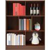 SAUADY Libreria con 7 scomparti a pavimento, soluzione di archiviazione per casa, soggiorno, 80 x 23 x 100 cm, rovere scuro