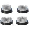 txuzong 4 Ricci in Acciaio Inox per composizioni Floreali (34/40/46/50 mm), Rotondi, robusti e riutilizzabili, Ideali per Ikebana, casa, Giardino, Hotel, con Spazzola per la Pulizia e Strumento di