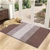 SHACOS Tappetini per interni ed esterni, antiscivolo, lavabili per porte e ingresso (marrone, 80 x 150 cm)