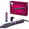 PHILIPS Spazzola per styling Philips Serie 3000, Rivestimento in ceramica con cheratina, 3 accessori per aggiungere volume o creare onde, Ionic, BHA530/00, Viola